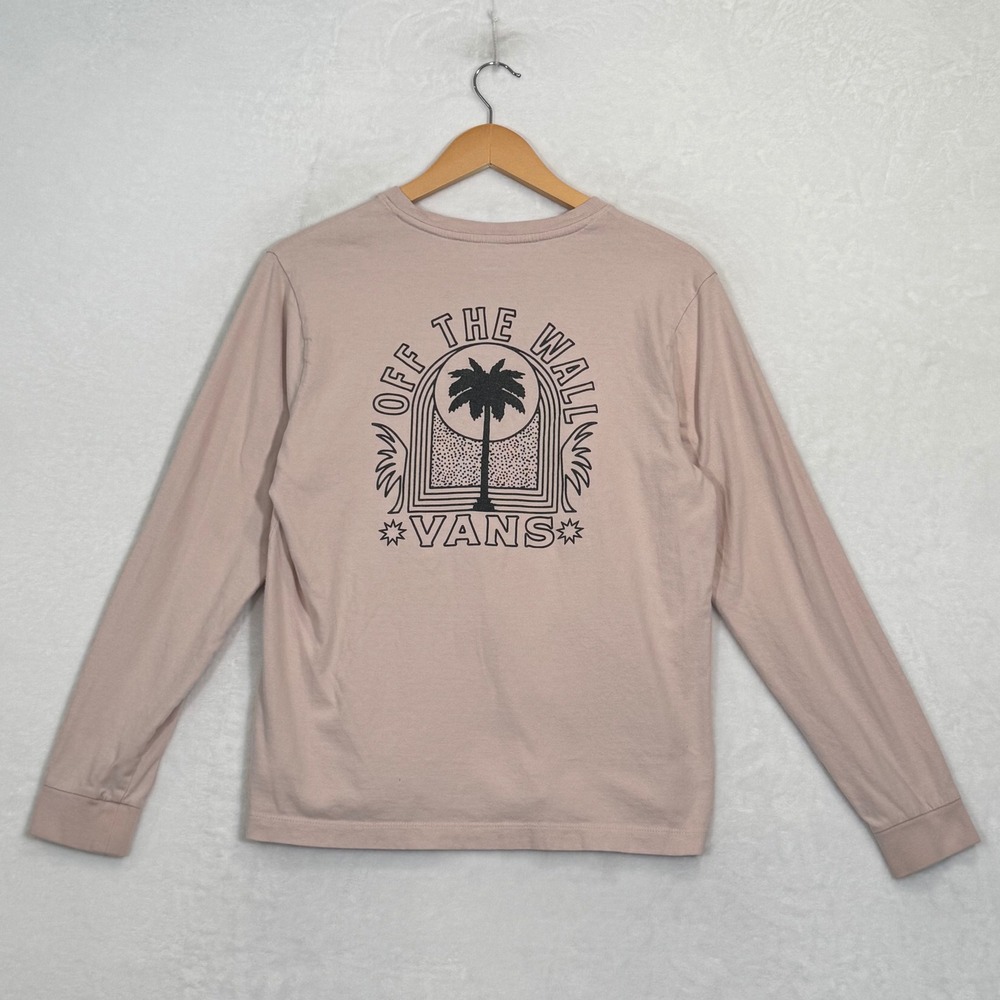 Vans Pink Graphic Long Sleeve Shirt Medium
